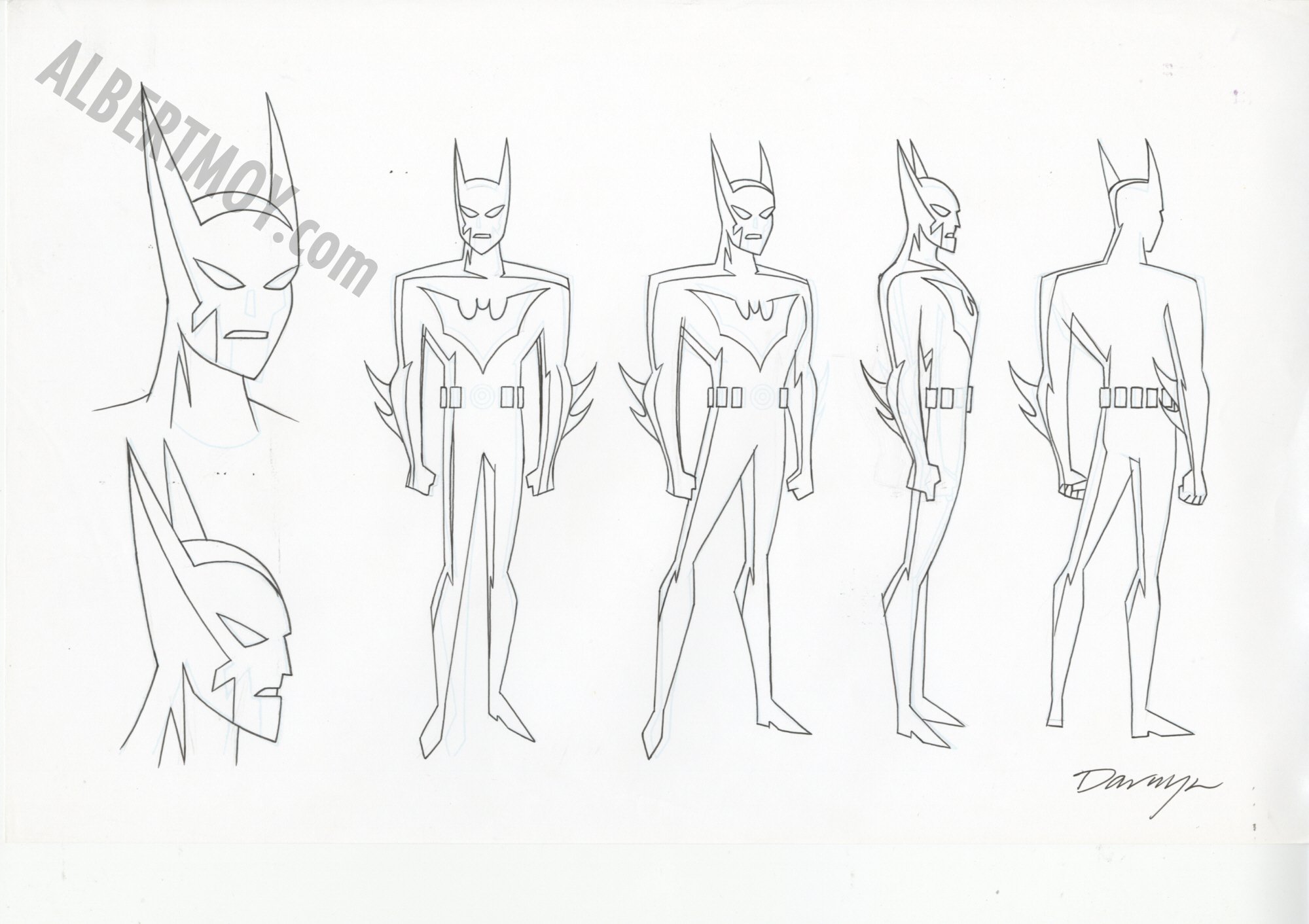 2000x1412 Darwyn Cooke Batman Beyond Turn Around Drawing