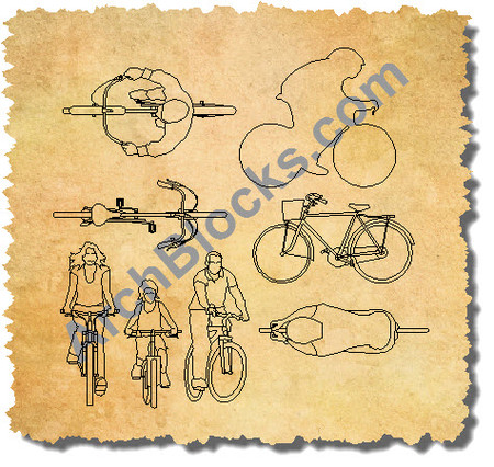 450x426 Autocad Blocks Of Bikes And People Cad Bike Symbols People