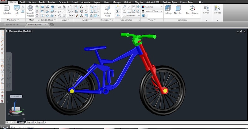 Bike Drawing In Autocad at GetDrawings | Free download