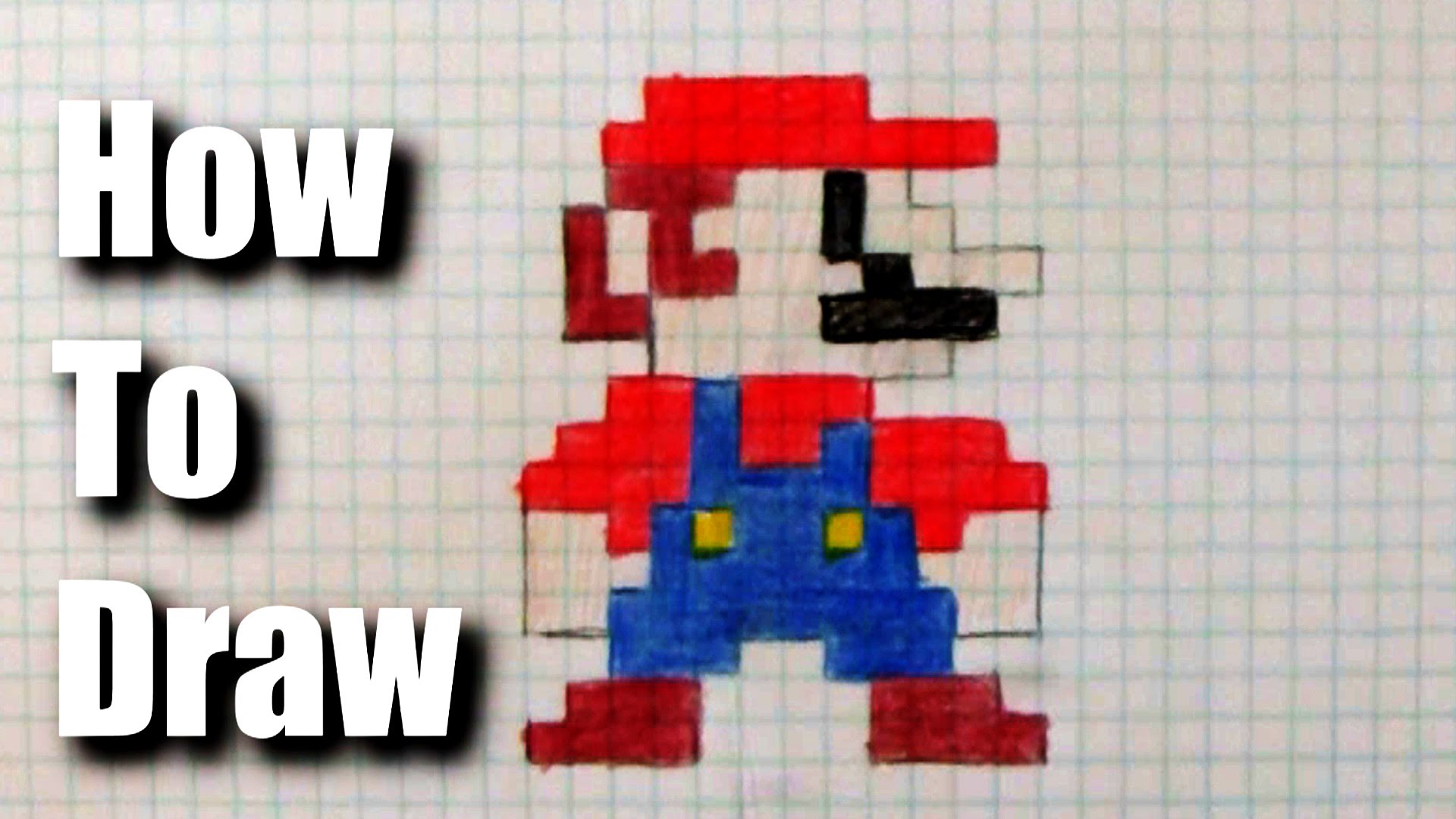 1920x1080 How To Draw 8 Bit Mario