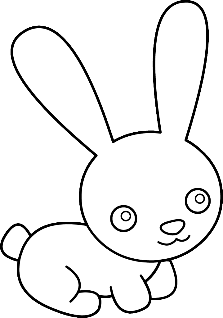 719x1024 Collection Of Bunny Rabbit Clipart Black And White High