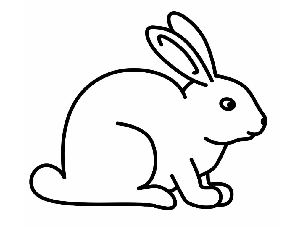 1024x768 Black And White Rabbit Drawing Rabbit Black And White Bunny Black