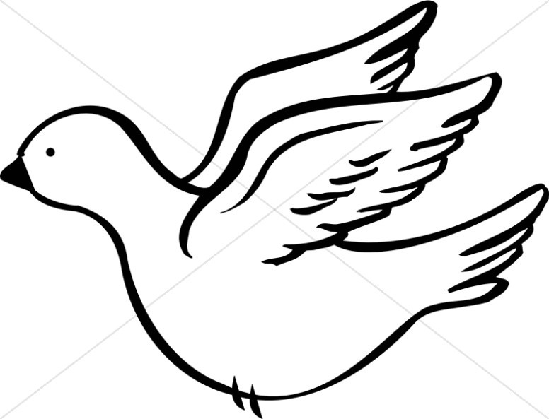 776x593 Winged Black And White Dove Clipart Showy Doves