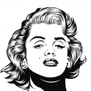 300x300 Marilyn Monroe Black And White Drawing Createmepink