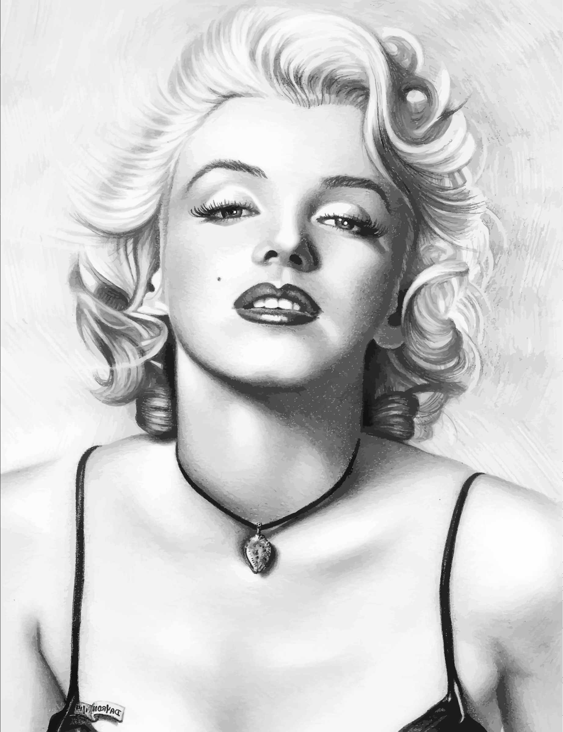 Black And White Drawing Of Marilyn Monroe at GetDrawings | Free download