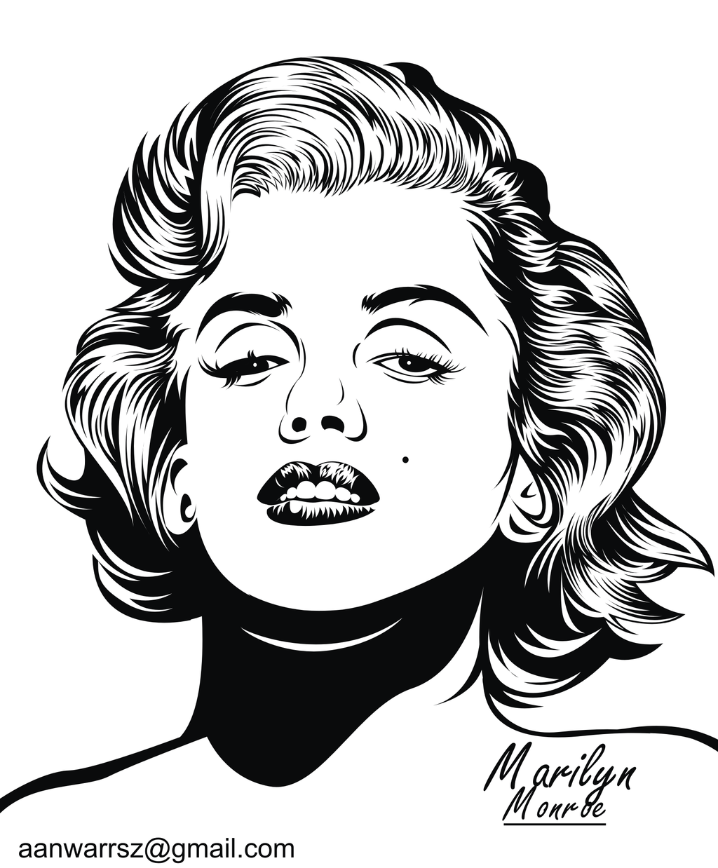 1024x1238 Marilyn Monroe By Anwarsz
