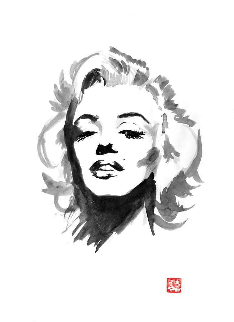 770x1058 Saatchi Art Marilyn Monroe Painting By Pechane Sumie