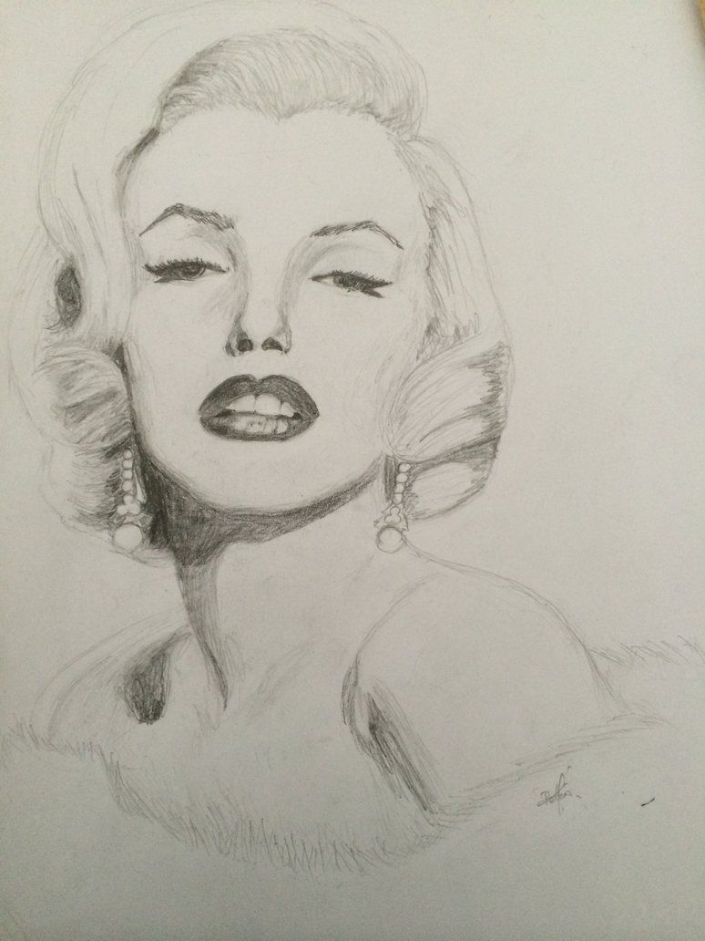 774x1032 Marilyn Monroe Black White Drawing By Pelinmerve