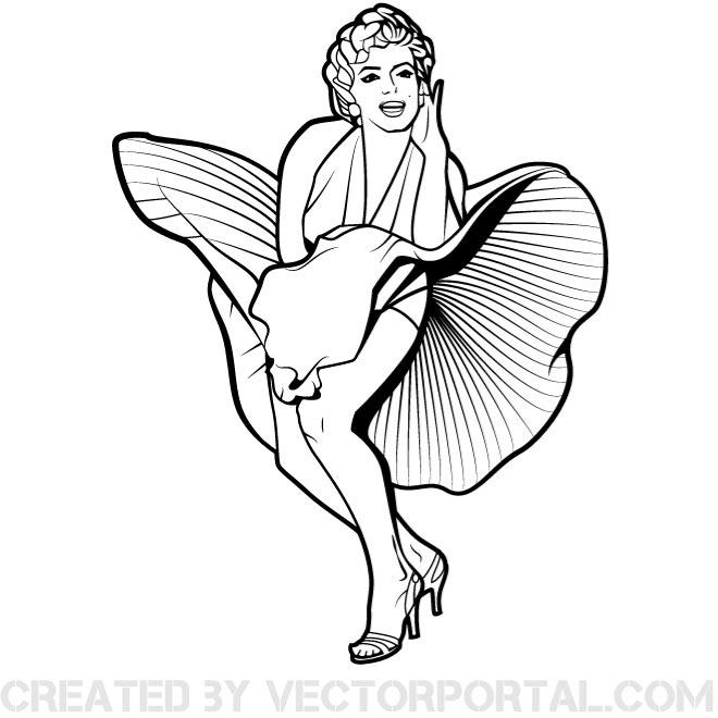 660x660 Marilyn Monroe Vector Image