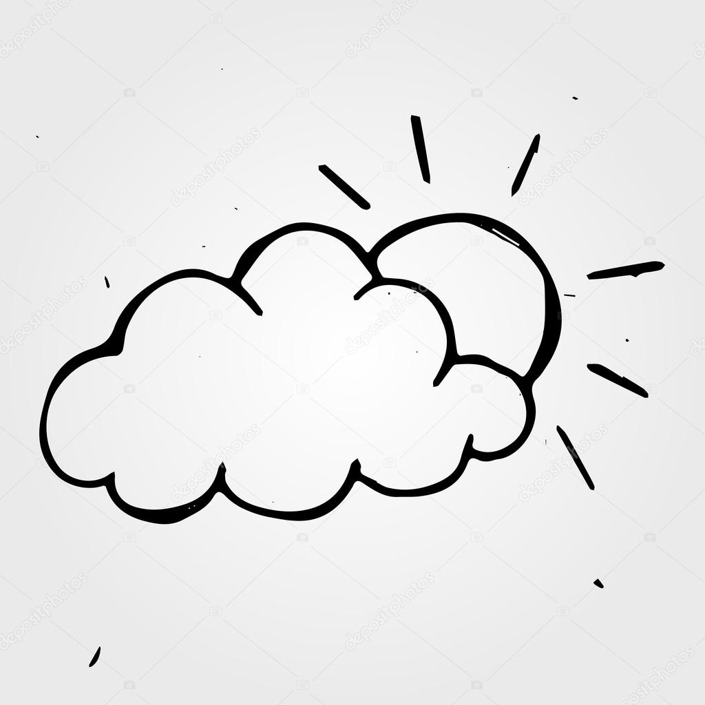 1024x1024 Drawn Sun Cloud
