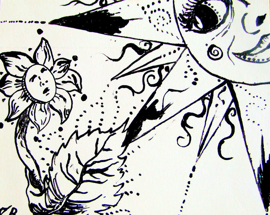 900x716 Hot Sun Drawing By Jody Valiant