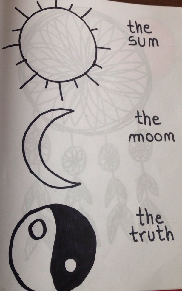 610x976 Art, Black, Doing, Doodle, Drawing, Love, Moon, Sun, This, Truth