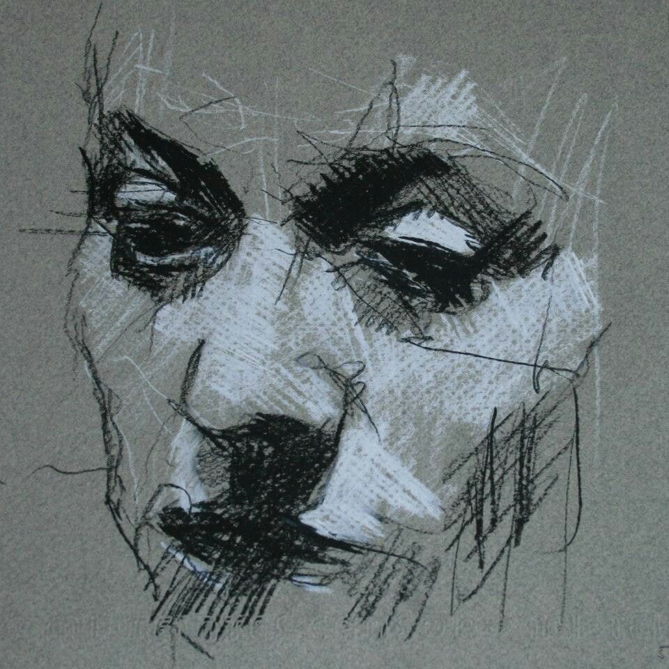 960x960 Trying This Out On Black, White And Red Paper Art