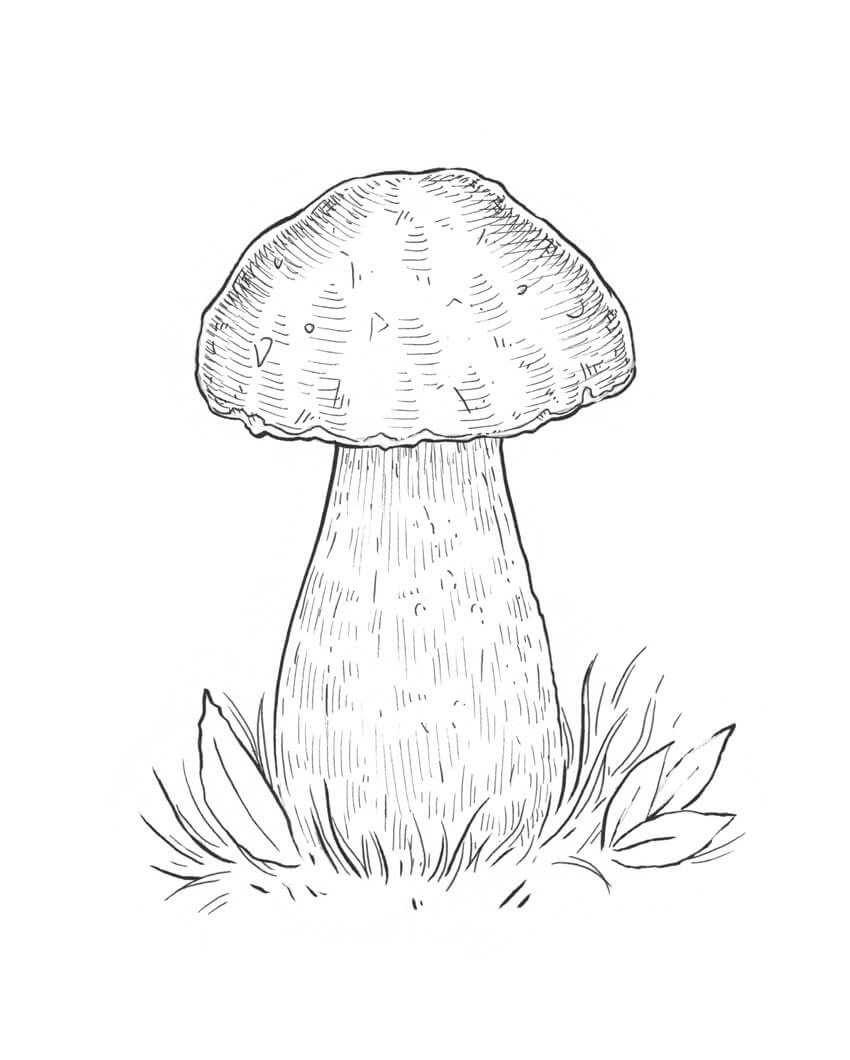 850x1060 How To Draw A Mushroom