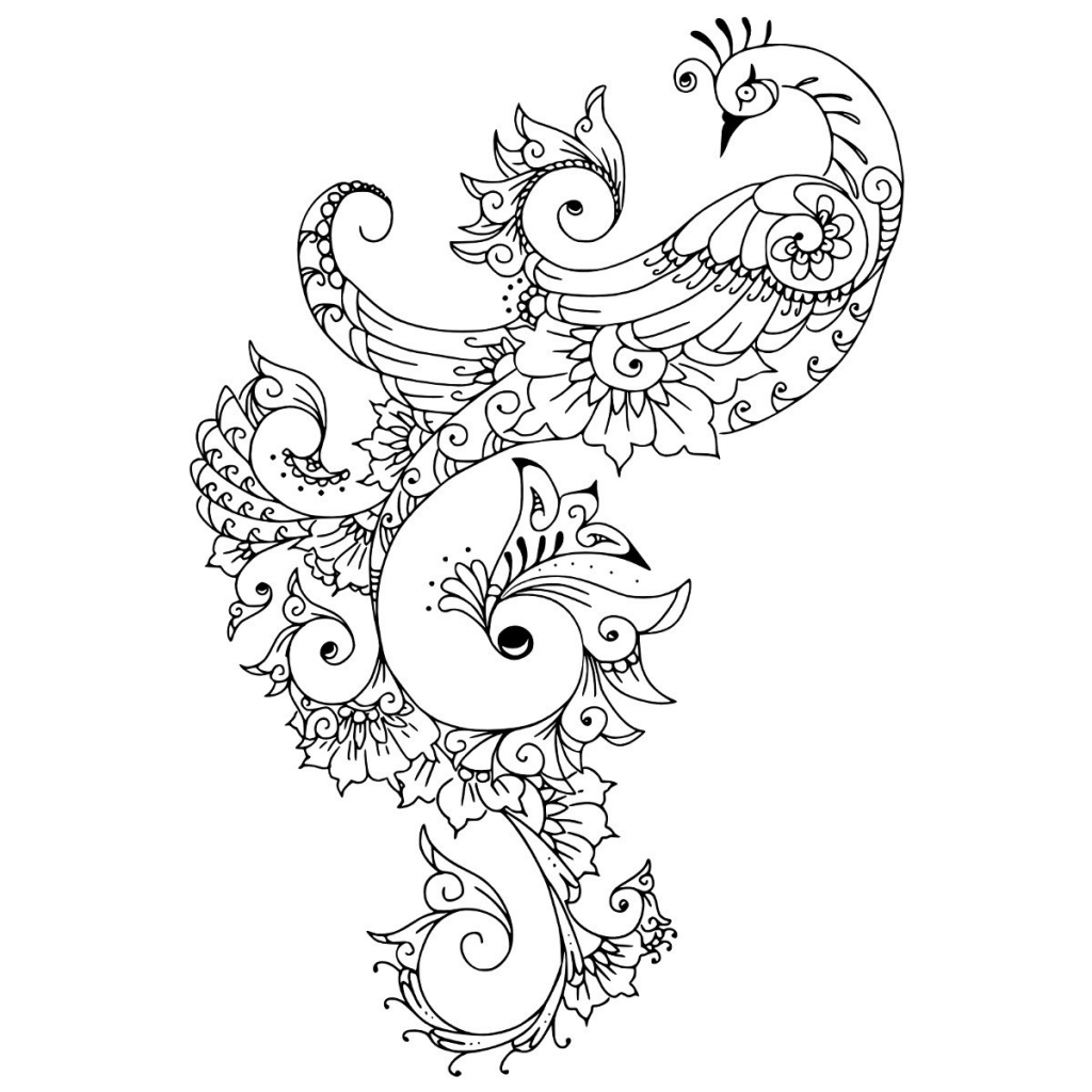 1024x1024 Black And White Peacock Tattoo Peacock Tattoo Designs Best Tattoo