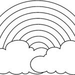 150x150 Rainbow Black And White Coloring Page A Simple Drawing Of Rainbow