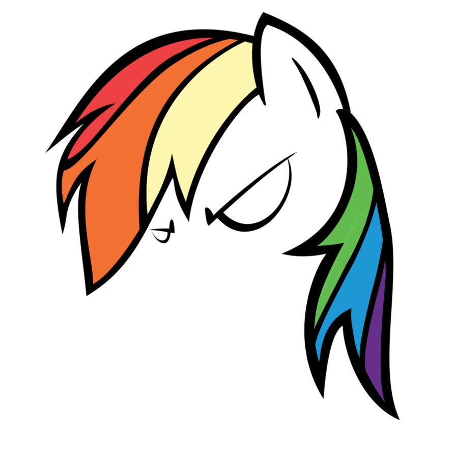 894x894 Collection Of Rainbow Dash Clipart Black And White High