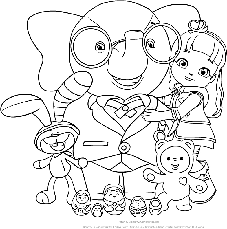 784x791 Drawing Rainbow Ruby With Her Friends From The Rainbow Village