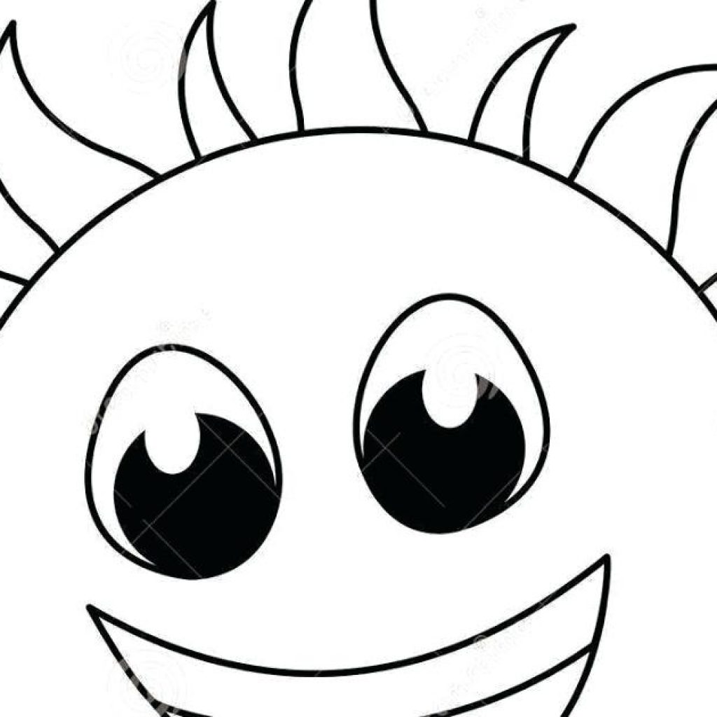 1024x1024 Black And White Sun Clipart