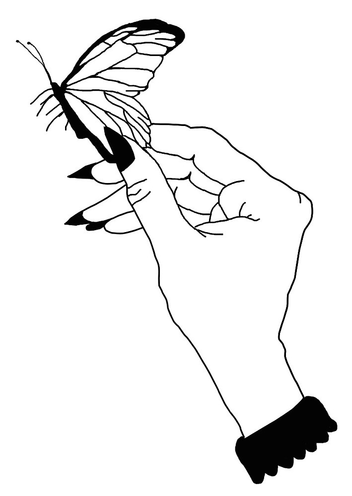 709x1000 Tumblr Butterfly Line Drawing By Carspire Redbubble