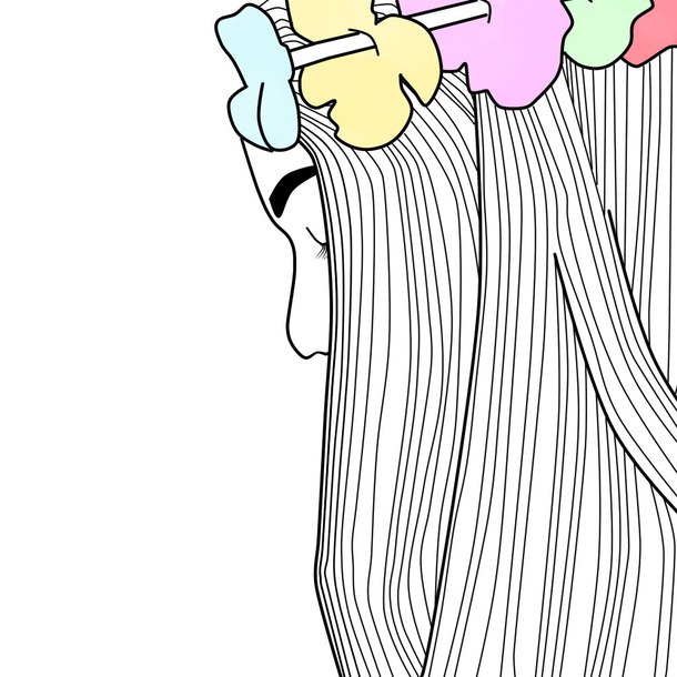 610x610 Black And White, Cute, Draw, Fashion, Flowers