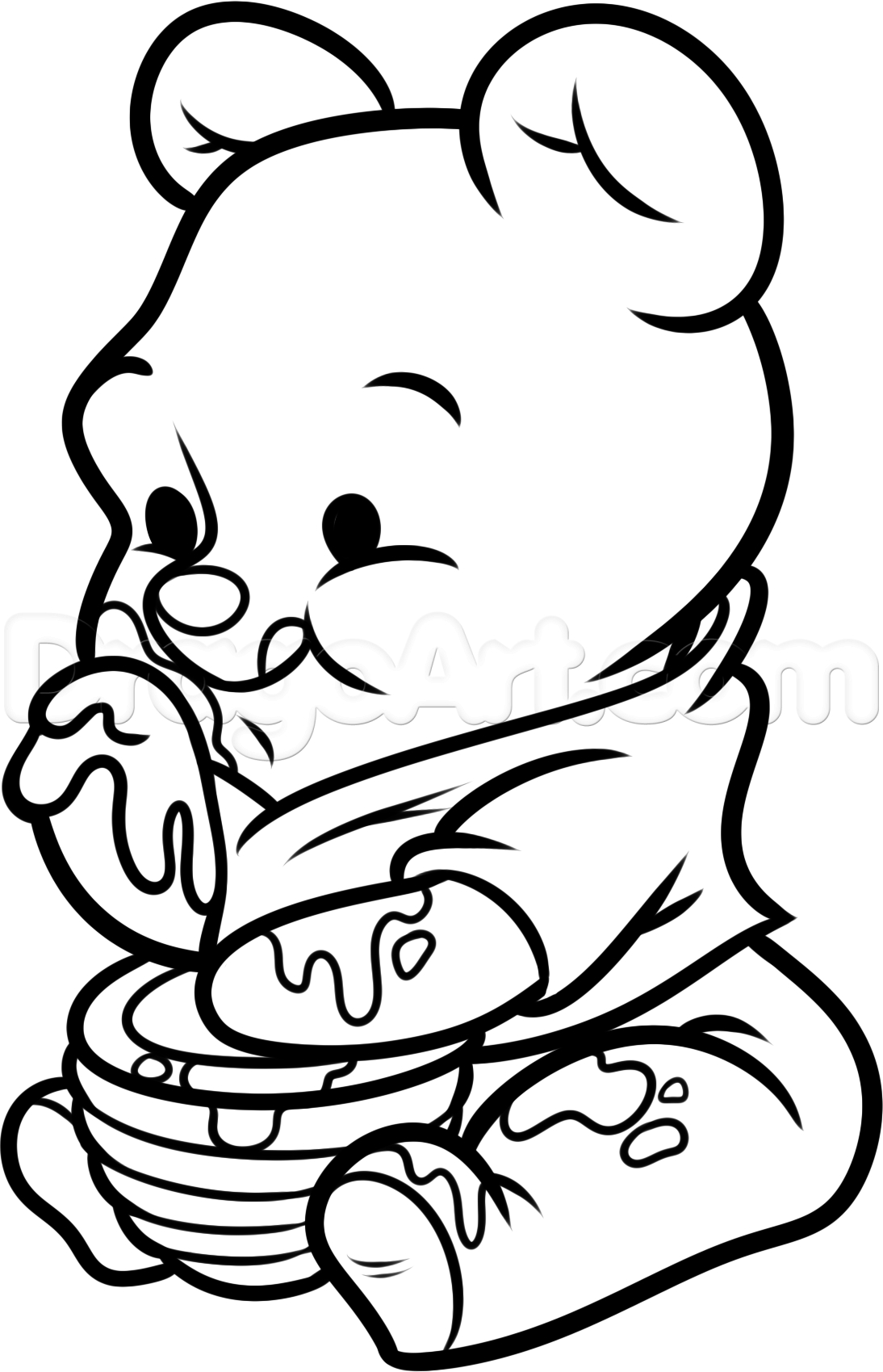 1094x1699 Baby Winnie The Pooh Drawing
