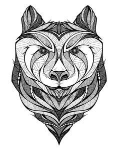 236x303 Bear Illustration Face Illustration, Bear Face