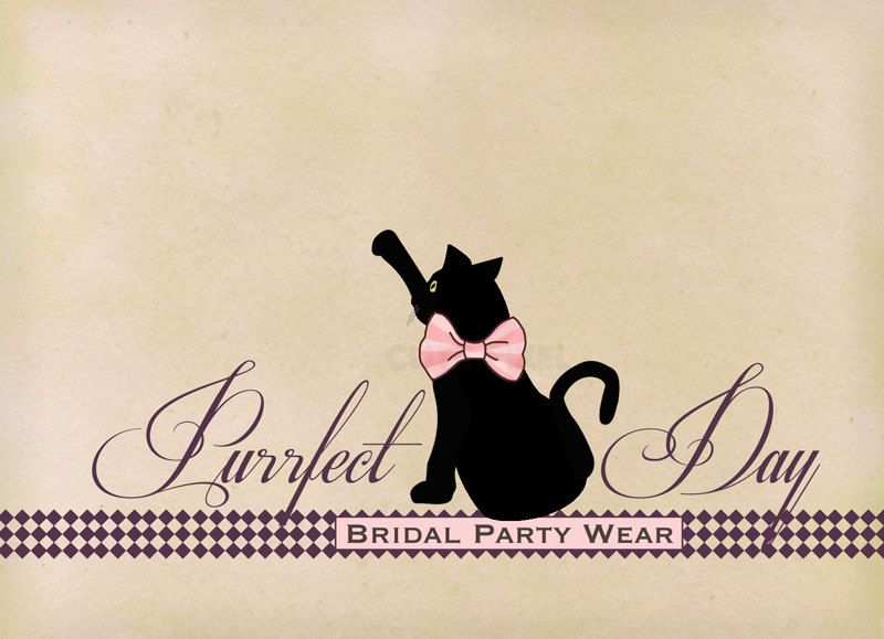 800x579 Premade Ooak Logo Purrfect Day Black Cat With A Pink Bow Tie