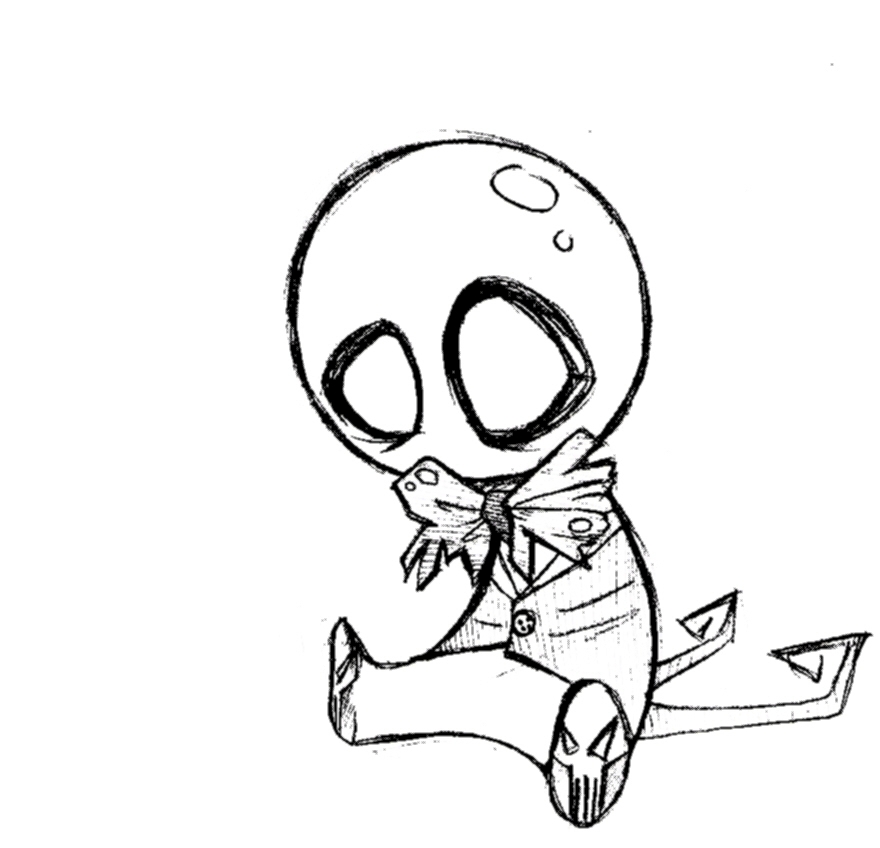 880x848 Bow Tie Sketch By Harlequinbelle