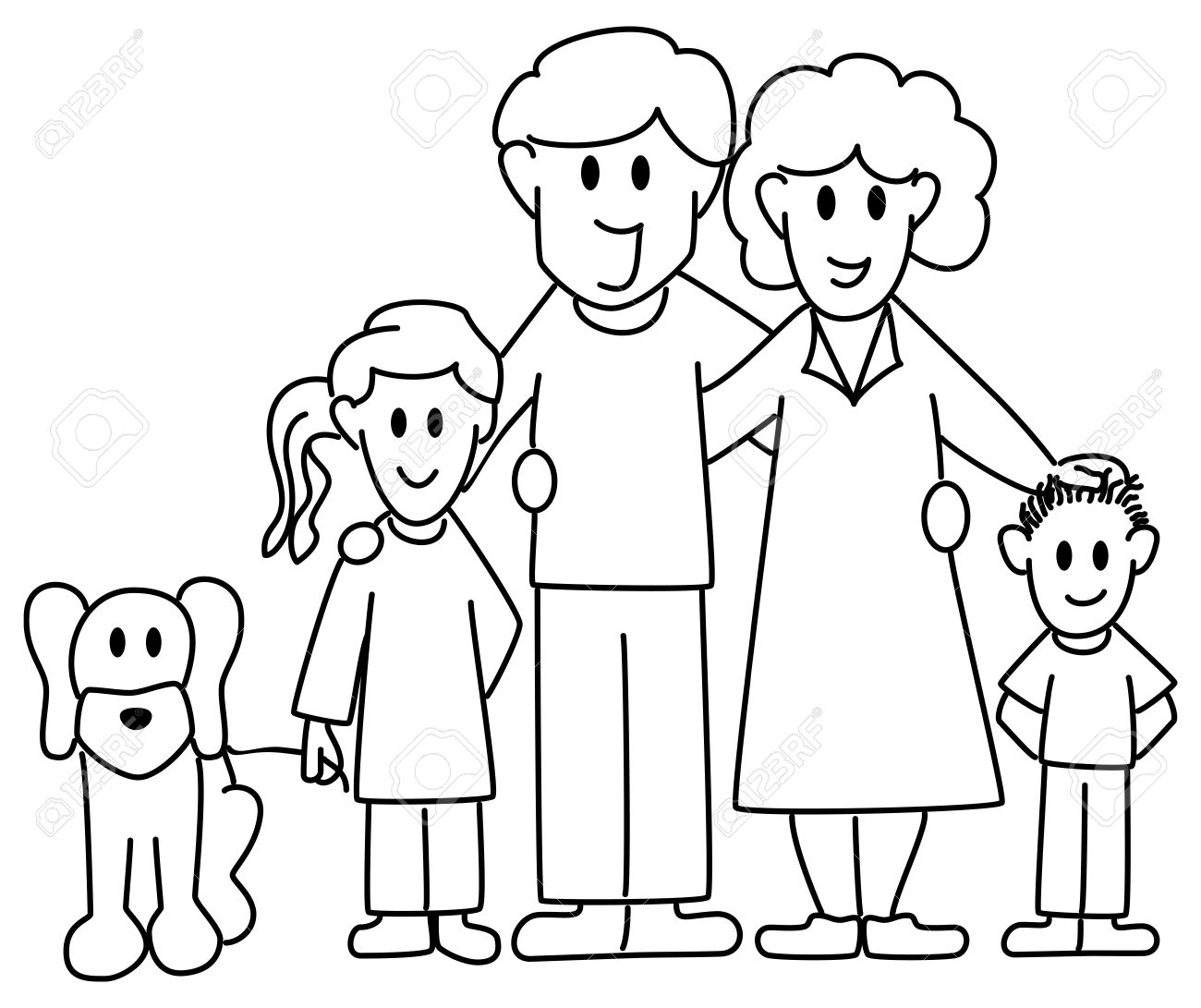 1300x1091 Photos Simple Drawing Of A Family,