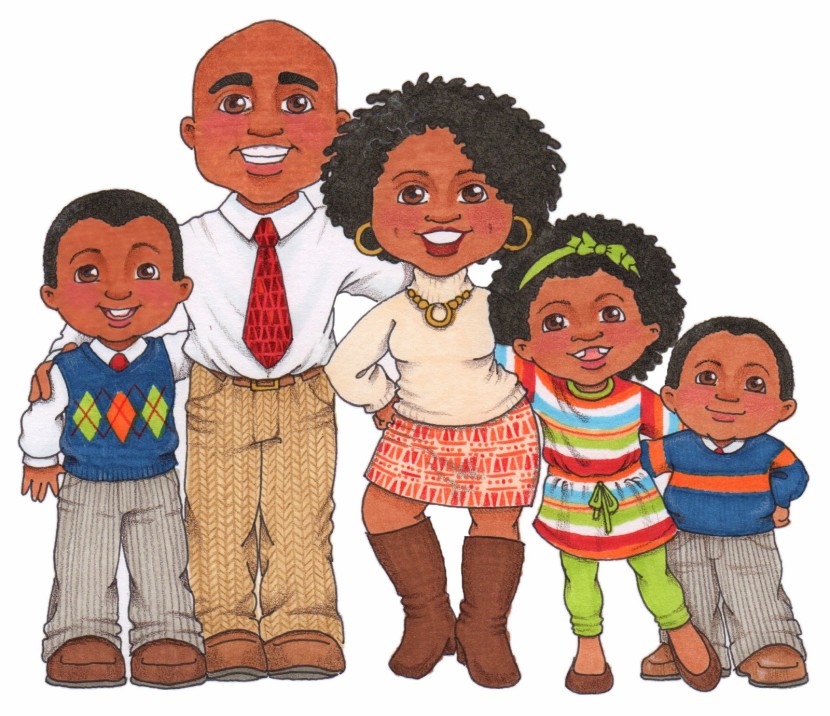 830x716 Collection Of Black Family Drawing High Quality, Free