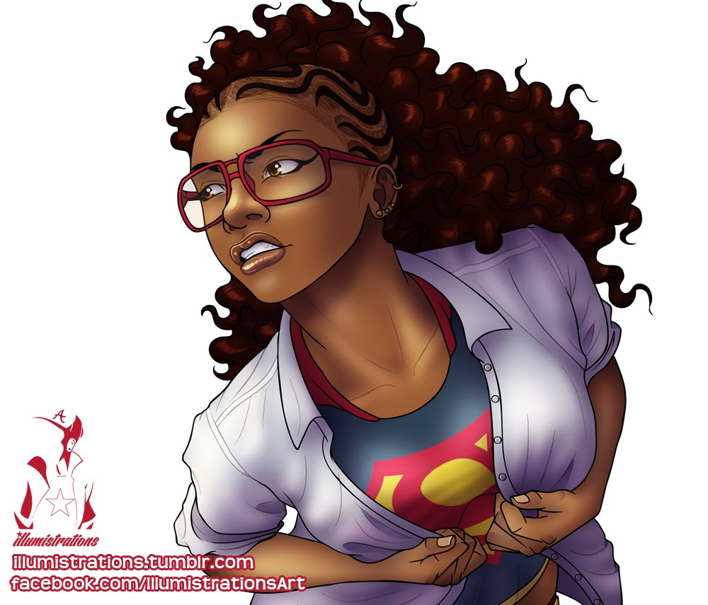 1000x855 Black Girl Drawing Black Girl Drawing Tumblr Supergirl 2014 wip