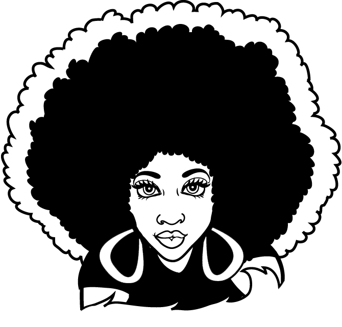670x641 Collection Of Afro Lady Drawing High Quality, Free Cliparts