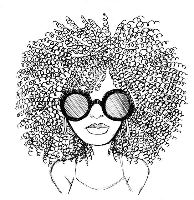 620x640 Collection Of Natural Hair Art Drawing High Quality, Free