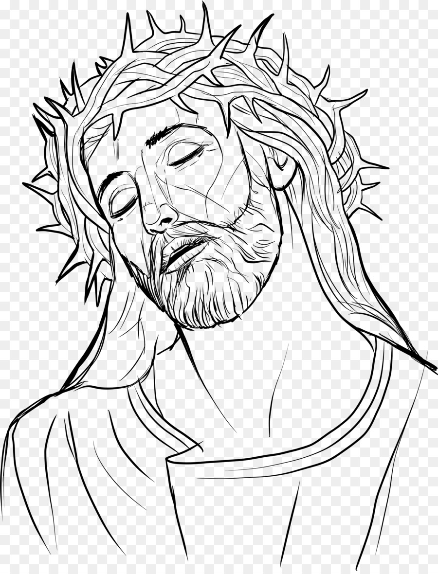 900x1180 Drawing Crown Of Thorns Line Art Religion