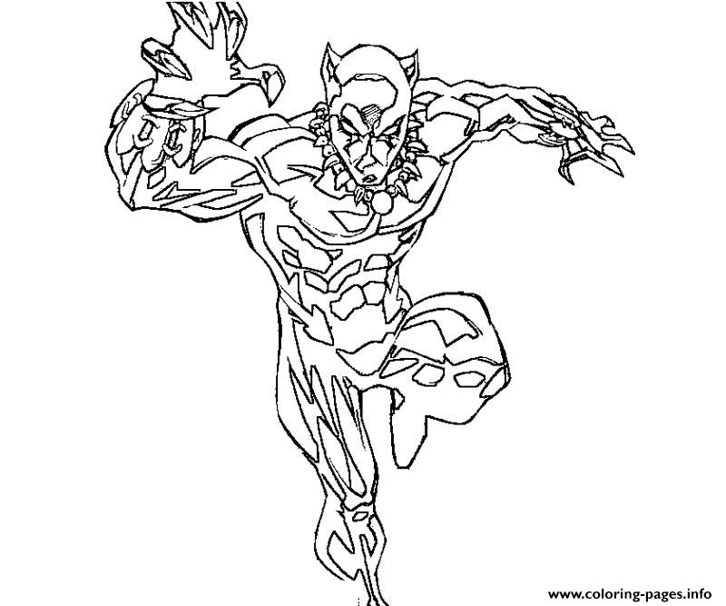 800x667 Black Panther Marvel Coloring Pages Printable