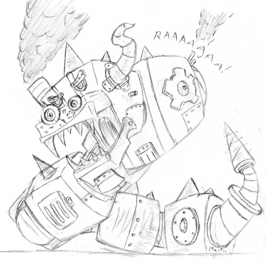 900x876 Steampunk Sketch By Blizzard Cool