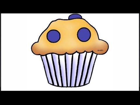 480x360 Speed Drawing Blueberry Muffin Kawaii Style