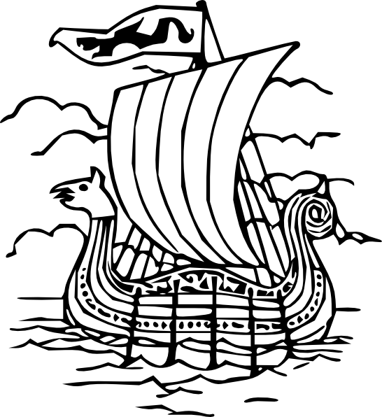 546x596 Viking Boat Clip Art