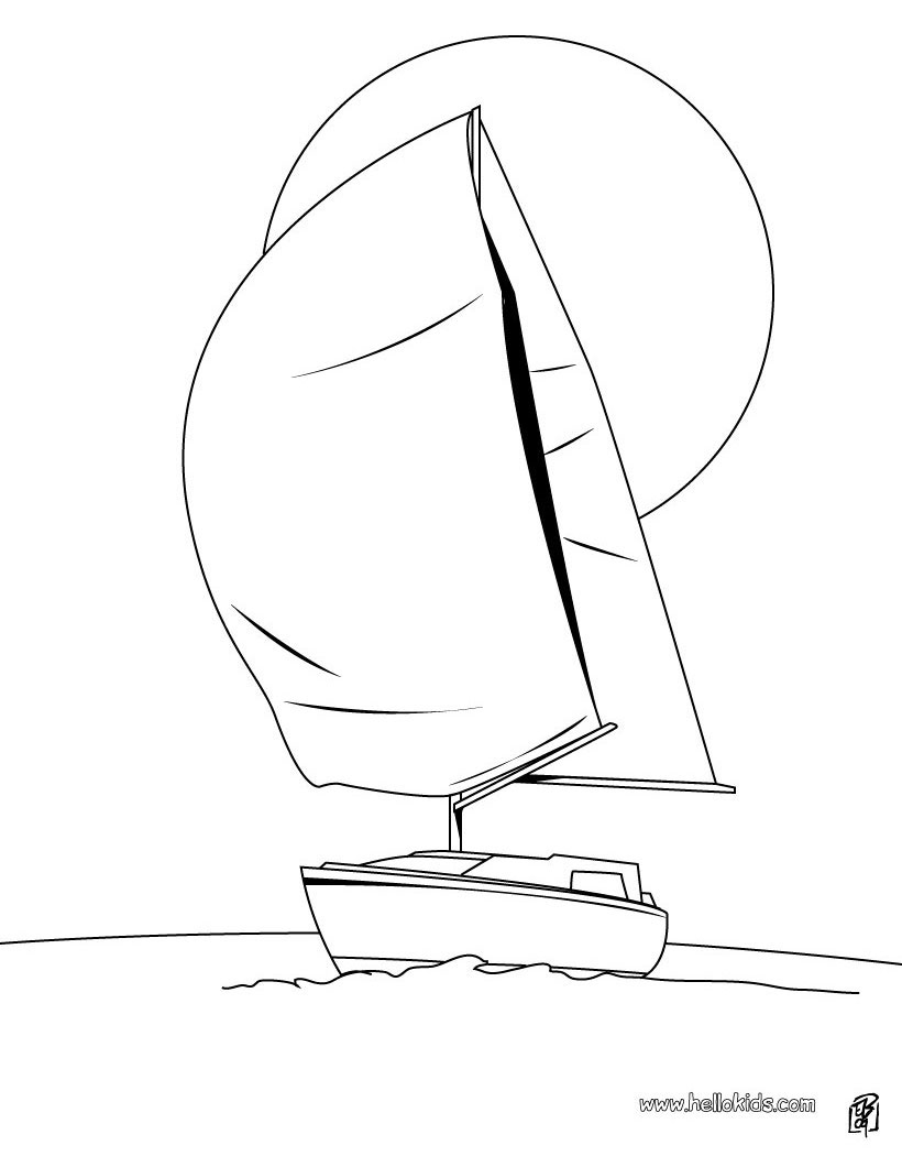 820x1060 Boat Coloring Pages