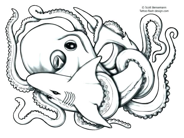 618x462 Cartoon Of A Black And White Sketched Fish Outline 1 Royalty Free