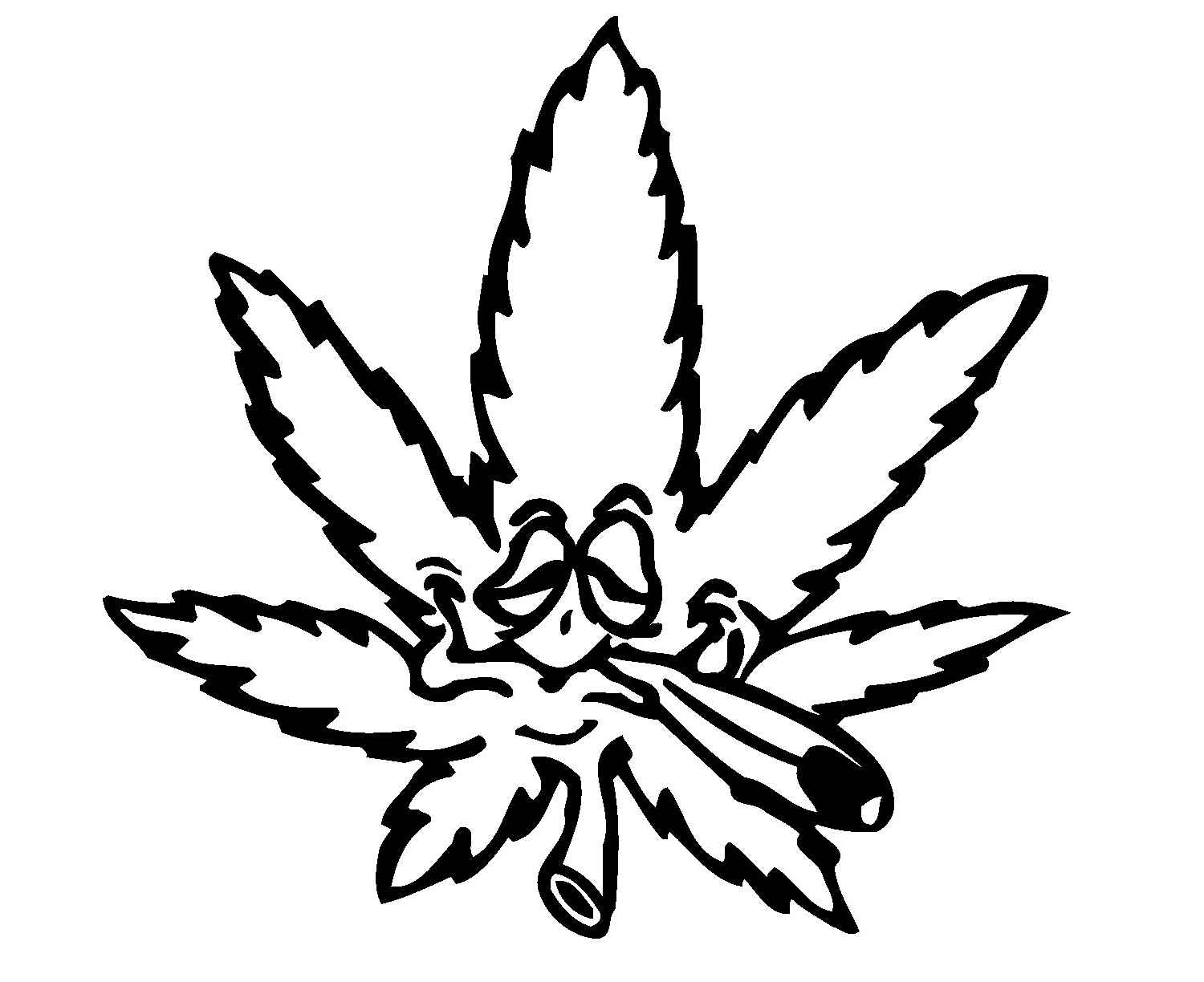 1500x1224 Images For Gt Cartoon Weed Plant Outline, Cartoon Weed Plant