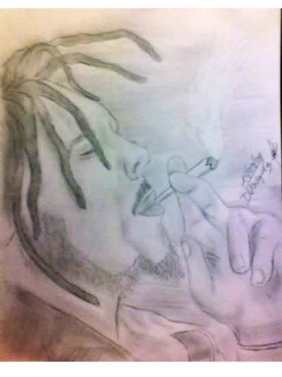 412x550 Portrait Of Bob Marley By Dani Vasquez On Stars Portraits