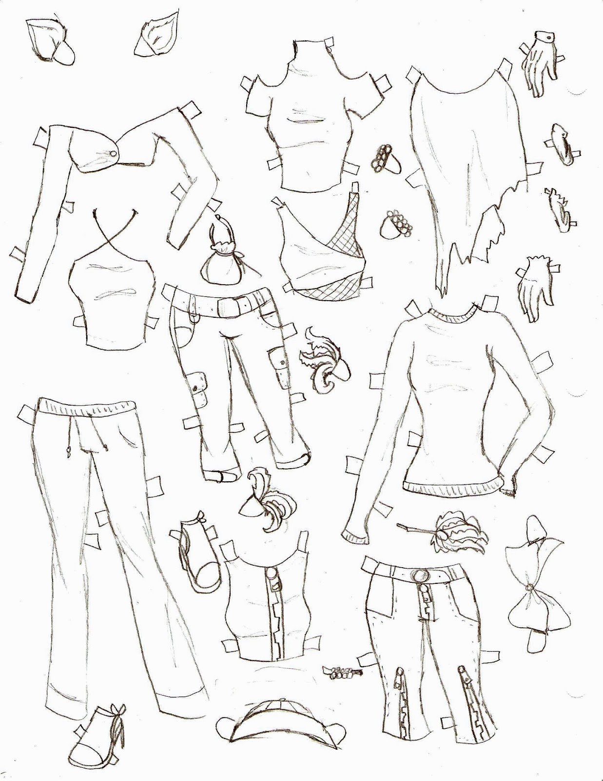 1237x1600 Miss Missy Paper Dolls Lucy Clothes 6