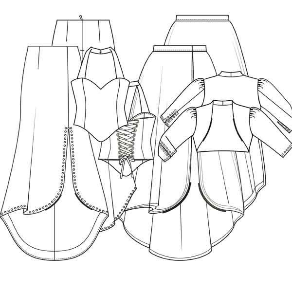 600x600 Patroon Trouwjurk Met Bolero (Pdf Patroon) Dames Knipmode