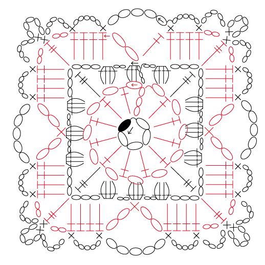 518x518 Gratis Haakpatroon, Haakpatroon Bolero, Gehaakte Bolero