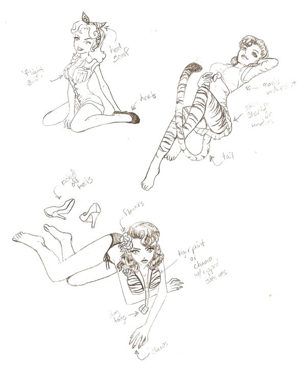 600x740 40's Bomber Nose Art Pinups By Myladymisery