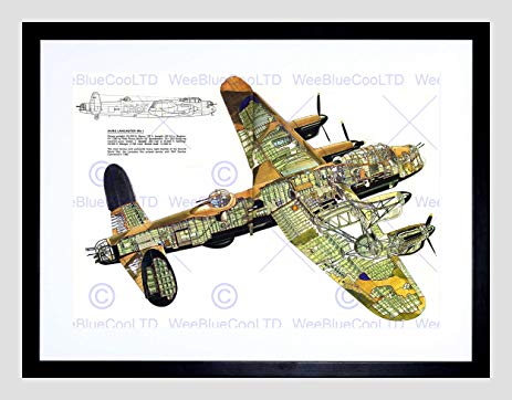 463x362 War Drawing Plane Bomber Avro Lancaster Cutaway Wwii