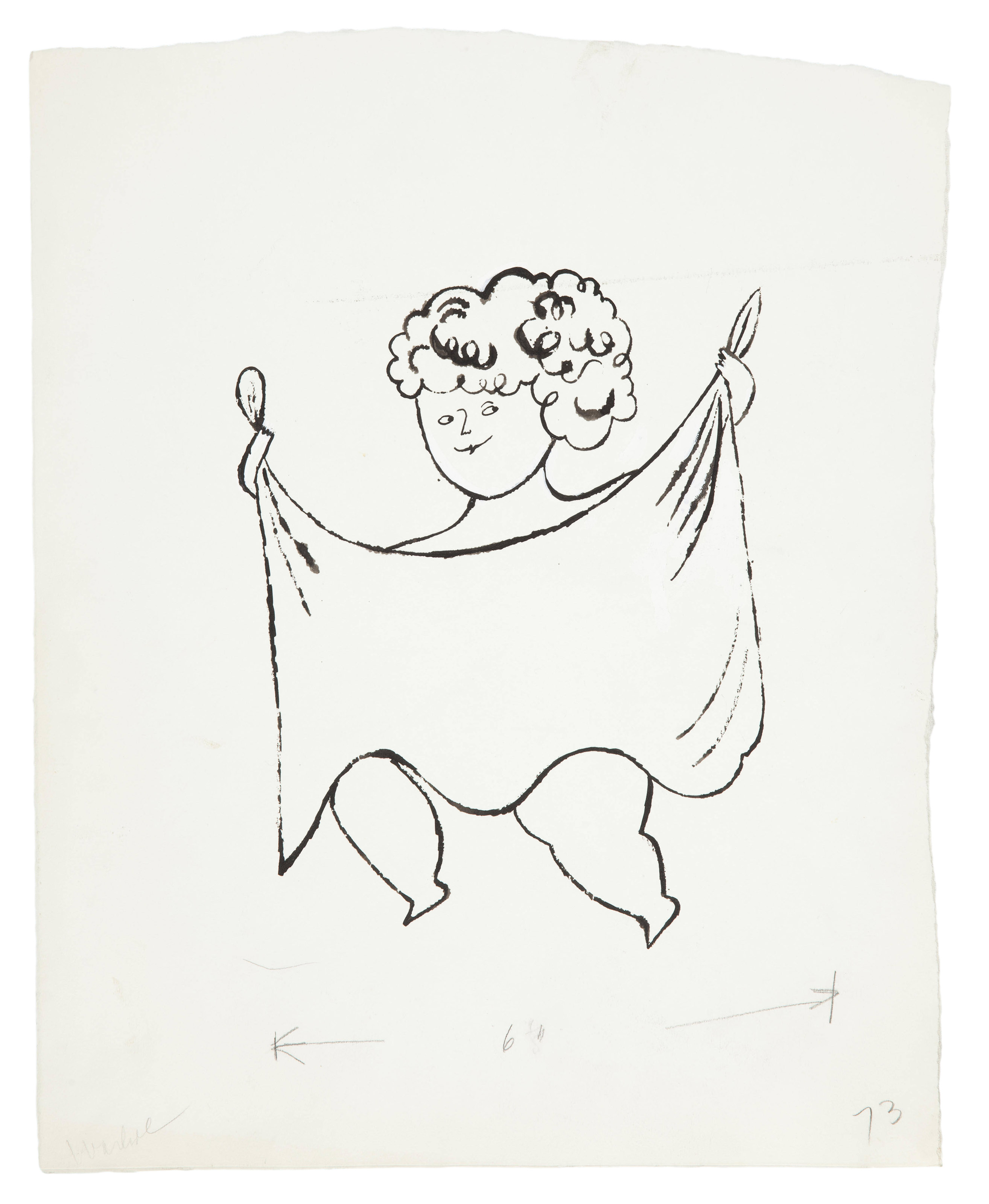 2628x3200 Andy Warhol (1928 1987), In The Bottom Of My Garden Study Drawing