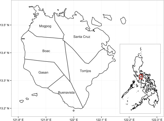 534x394 Location Map Marinduque Showing The Administrative Boundary
